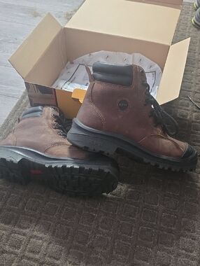 Men's Brown Composite Work Boots